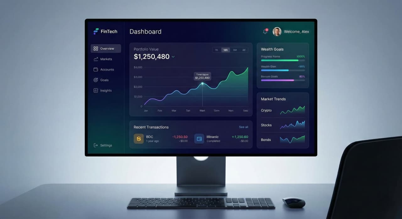 FinTech SaaS Dashboard - Web App Development Project by Planzo Creations
